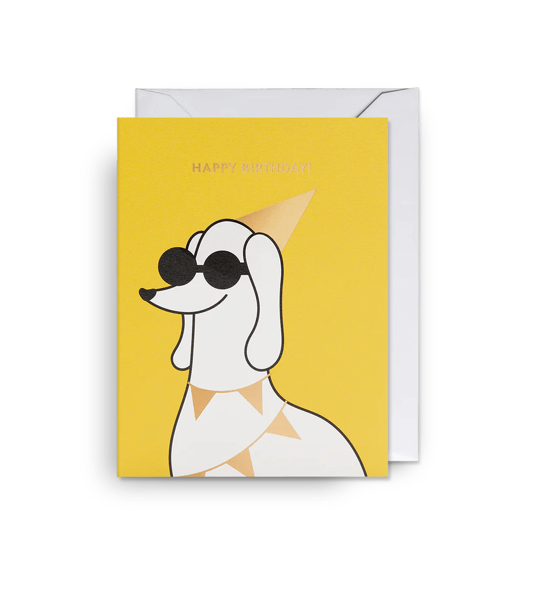 'Party Pup Happy Birthday' Greeting Card - leonidasbrighton.co.uk - Leonidas Brighton