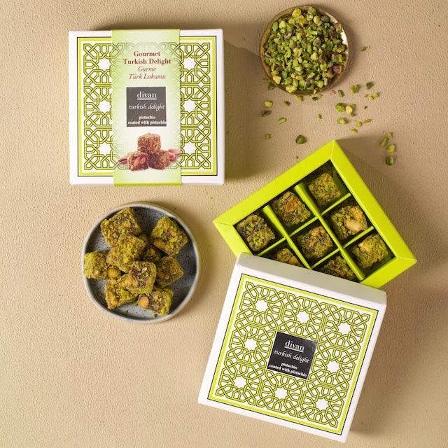 Divan Turkish Delight | Pistachio Coated With Pistachio | 70 gr. - leonidasbrighton.co.uk - Leonidas Brighton