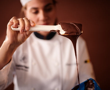 Chocolate making woman