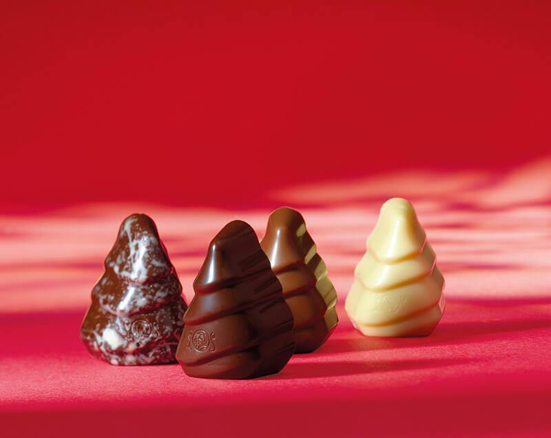5 Mini Christmas Tree Chocolates in Cello Bag - leonidasbrighton.co.uk - Leonidas Brighton