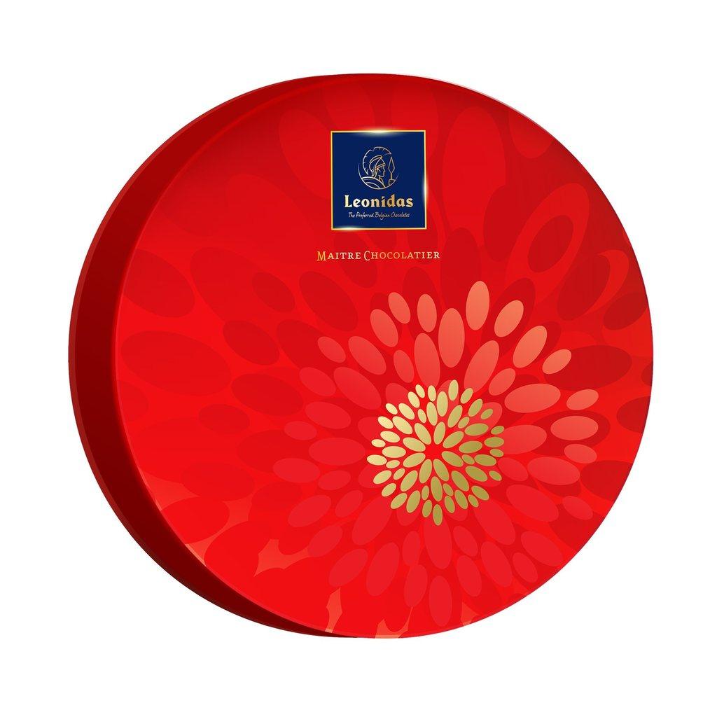 Christmas Red Desire Round Box - leonidasbrighton.co.uk - Leonidas Brighton