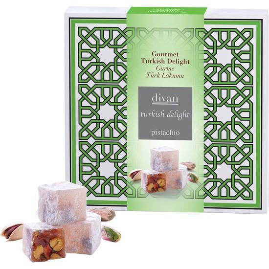 Divan Turkish Delight Double Roasted Pistachio Selcuk Collection 500 gr. - leonidasbrighton.co.uk - Leonidas Brighton