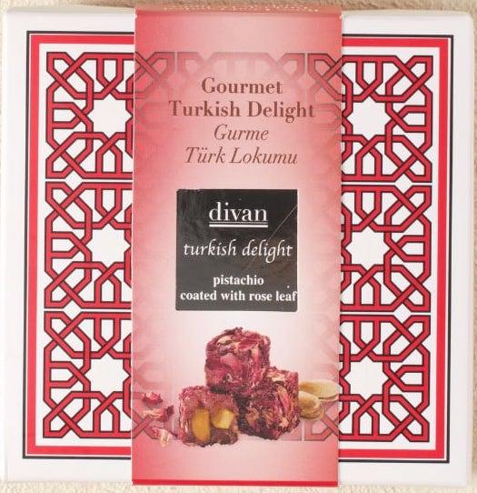 
                  
                    Divan Luxury Turkish Delights - Rose Leaf Coated Pistachio - leonidasbrighton.co.uk - Leonidas Brighton
                  
                