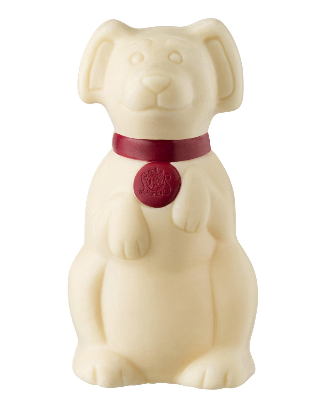 Dog White Chocolate Figure 50g. with 4 Christmas Chocolate Balls