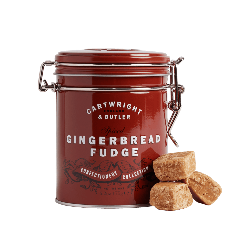 Cartwright & Butler Butter Fudge Tin Gingerbread Fudge Tin - leonidasbrighton.co.uk - Leonidas Brighton