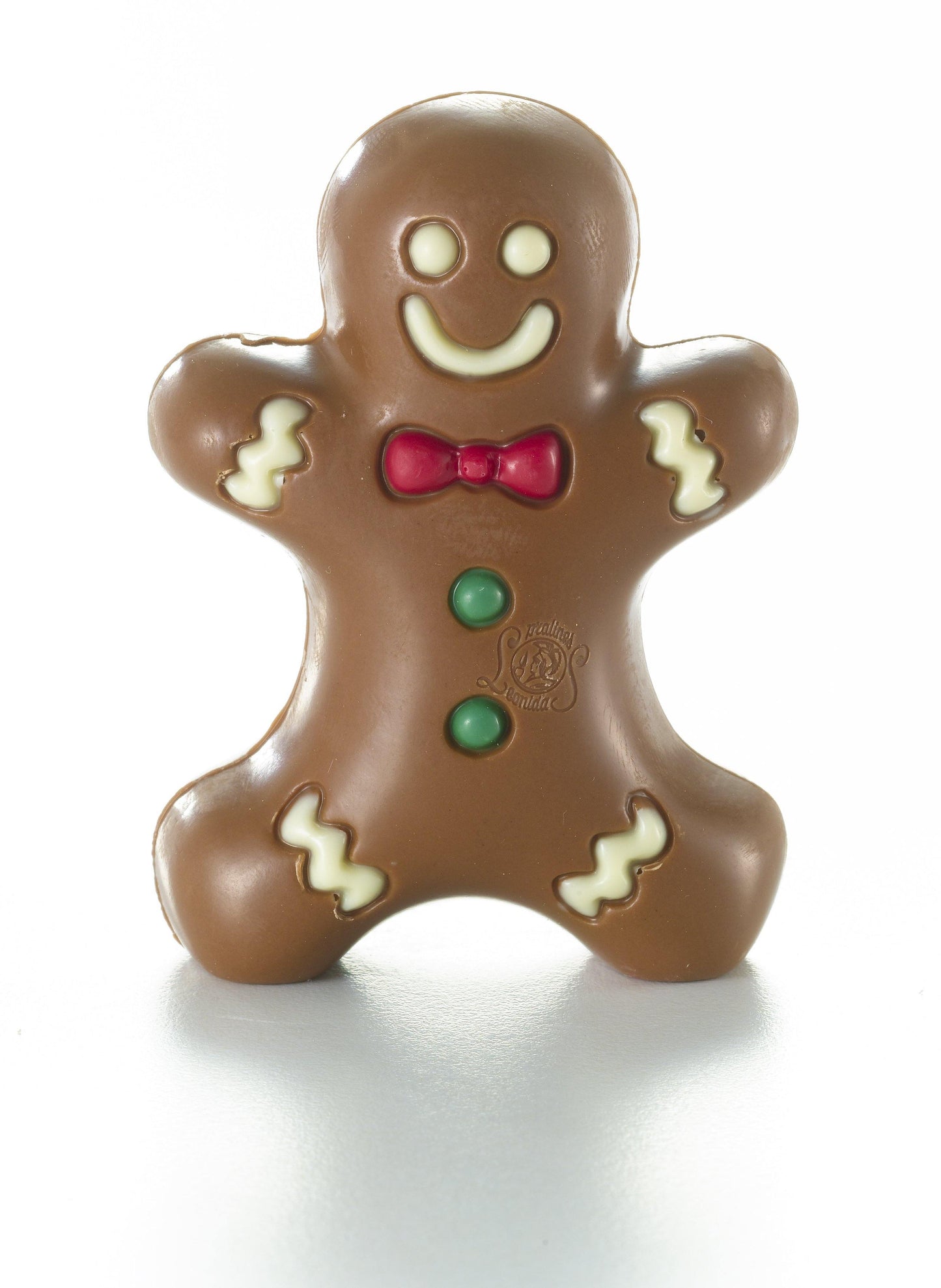 Gingerbread Man Milk Chocolate Figure 30g. with 2 Christmas Balls - leonidasbrighton.co.uk - Leonidas Brighton