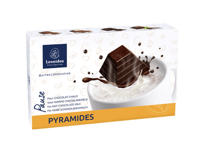 Leonidas Hot Chocolate - 8 Pyramids in Gift Box - leonidasbrighton.co.uk - Leonidas Brighton
