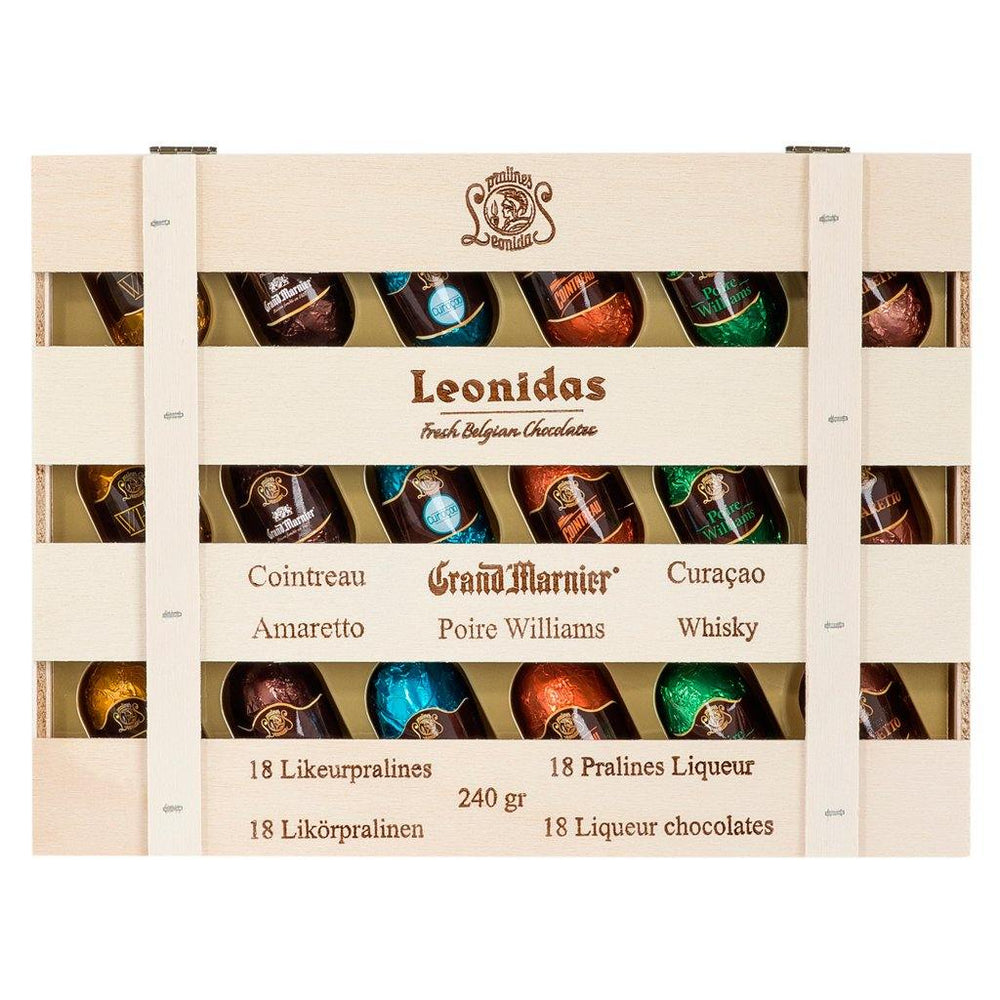 Leonidas Liqueur Chocolate Crate Christmas Box - leonidasbrighton.co.uk - Leonidas Brighton