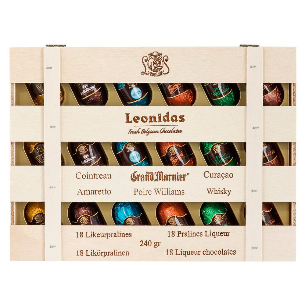 Liquor Chocolate Crate Box - leonidasbrighton.co.uk - Leonidas Brighton