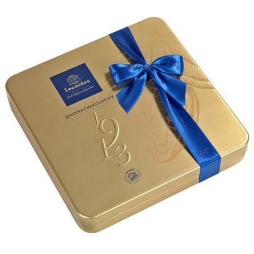 Premium Gold Metal Box Assortment Chocolates - leonidasbrighton.co.uk - Leonidas Brighton