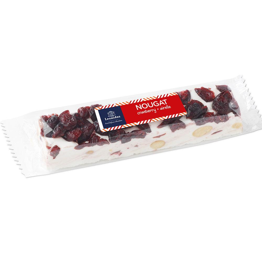 Soft Nougat with Cranberry Bar, 100g - leonidasbrighton.co.uk - Leonidas Brighton